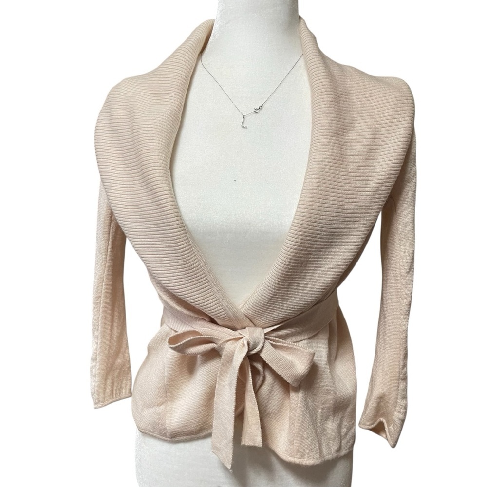BCBGMaxAzria Soft Cream Wrap Cardigan US S